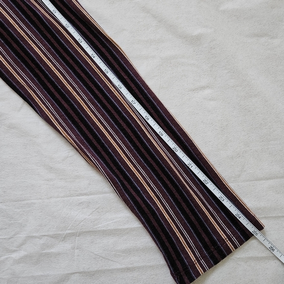 Hiatus Knot Front Top Womens XL Striped LS Cropped Pullover Stretch Office Boho - Picture 13 of 16